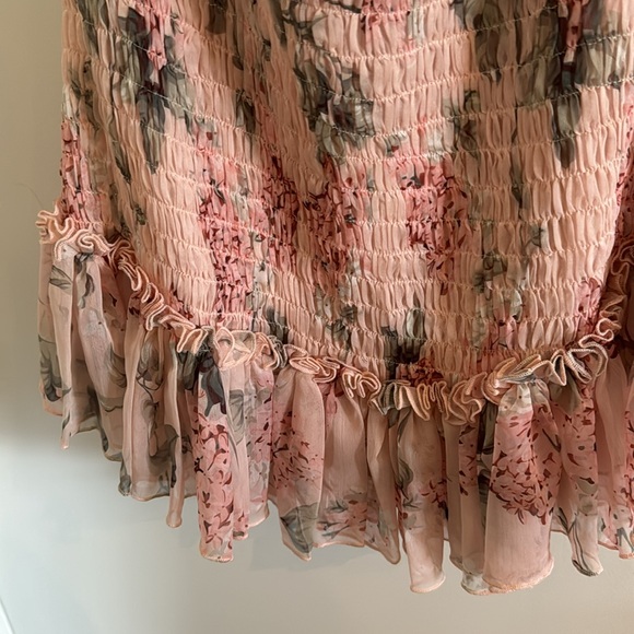 Love Shack Fancy inspired Miss Lola BNWT Floral Mini Dress - Picture 4 of 4